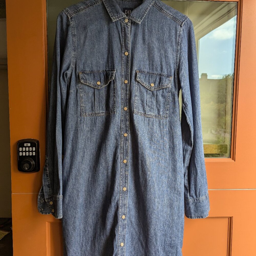 GAP Denim Shirt Dress (S/Tall)